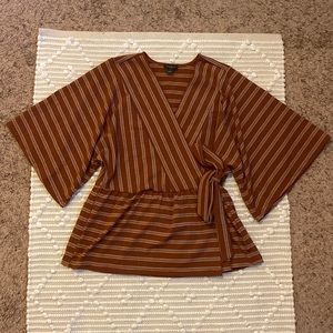 Ann Taylor wrap-tie blouse | size S